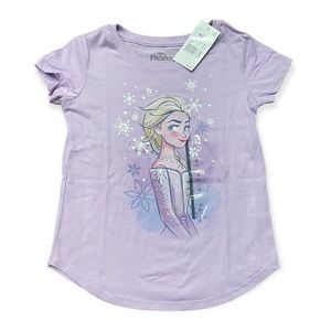 Girls' Frozen Elsa Sketch Short Sleeve Graphic T-Shirt - Purple